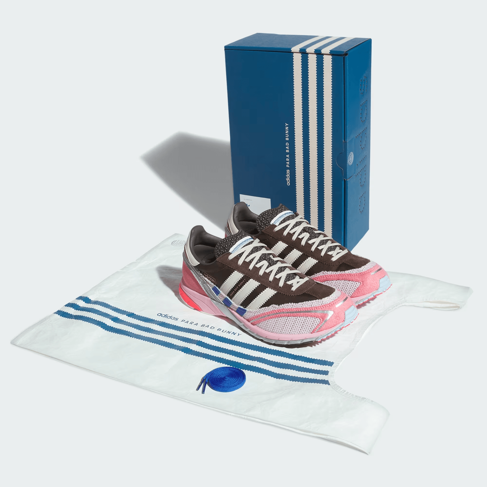 Bad Bunny's Adidas Adizero SL72 Archive sneakers close-up
