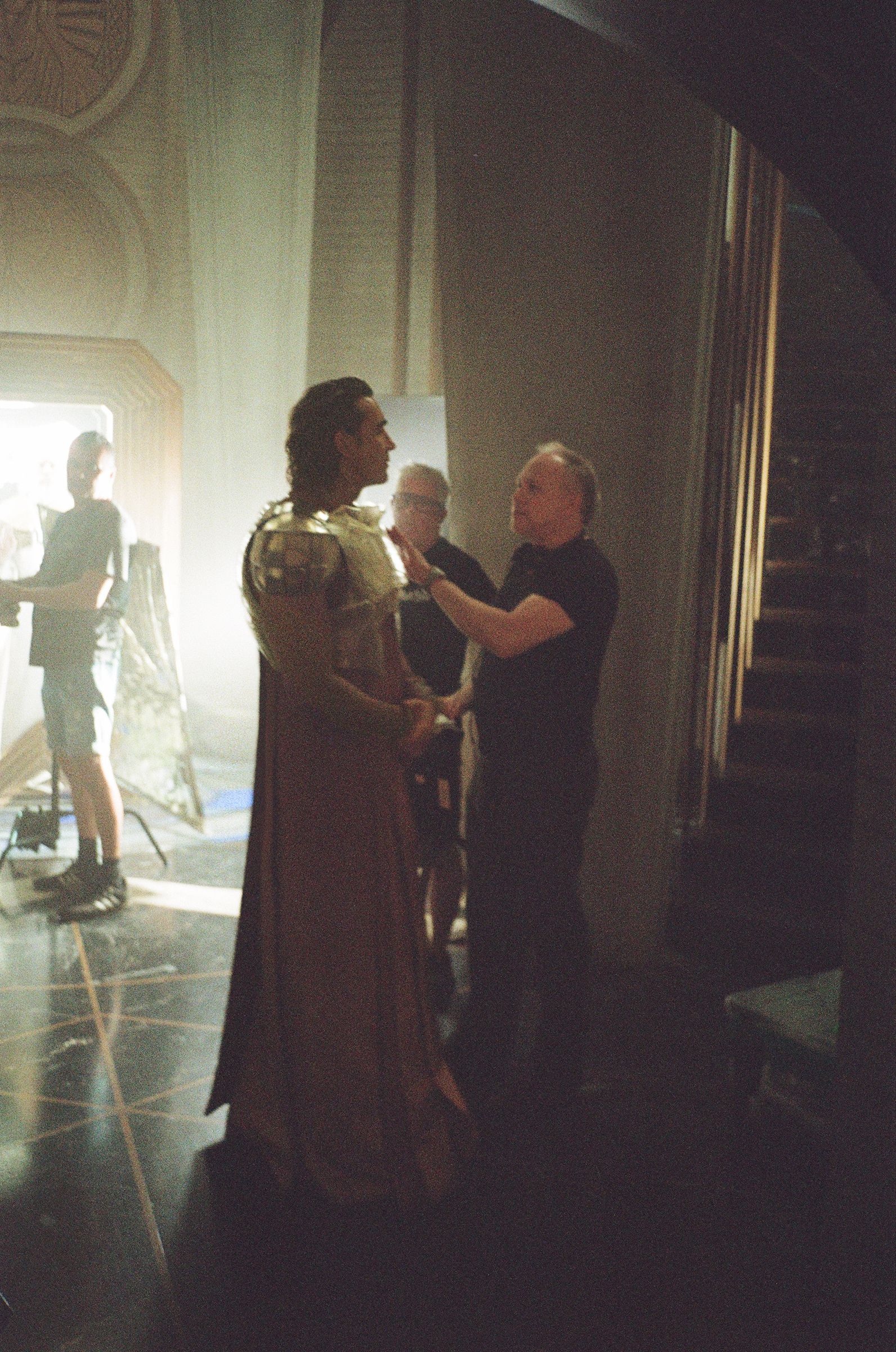Lee Pace on the set of the Apple TV show Foundation.