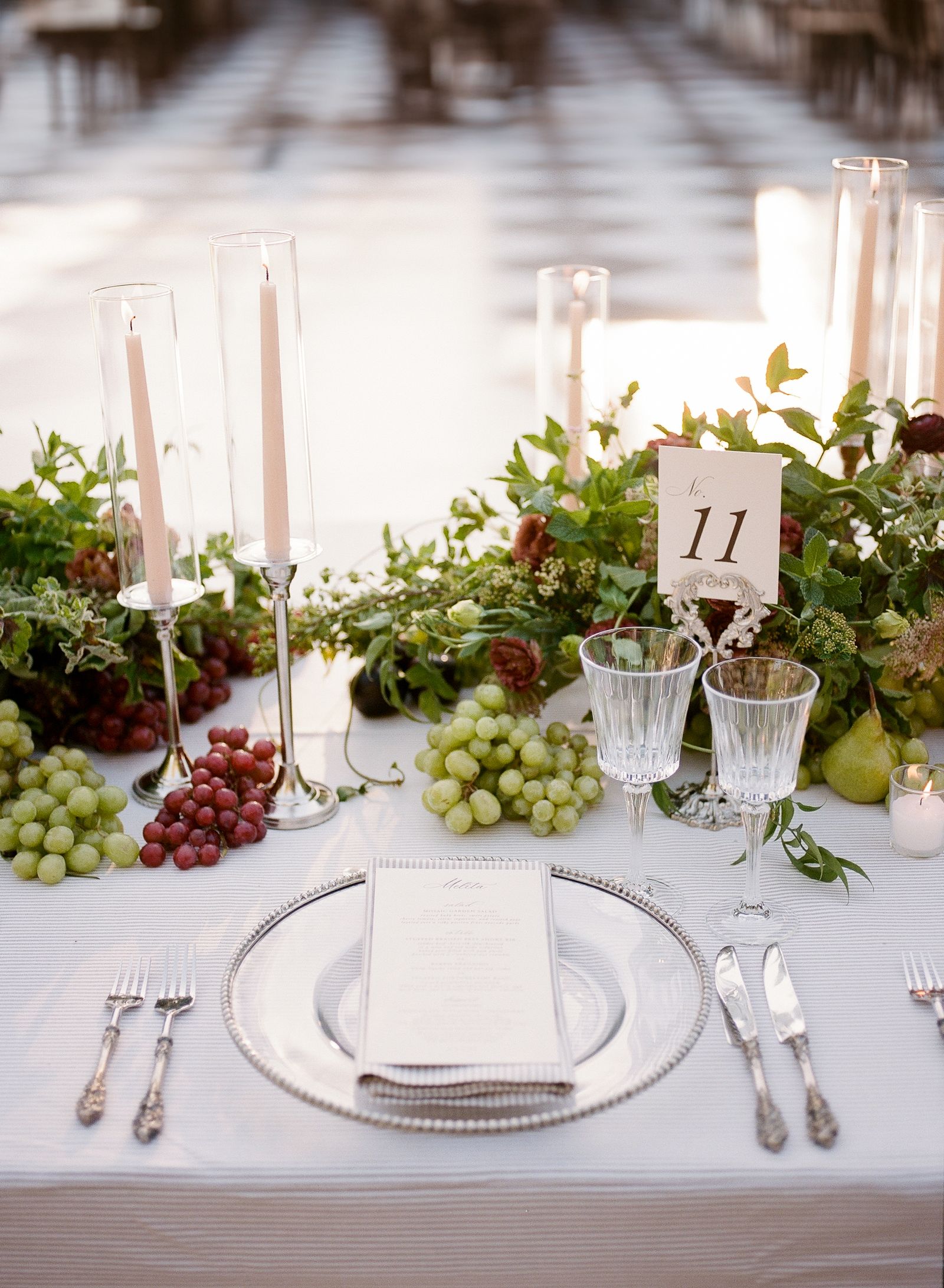 Image may contain Blade Knife Weapon Cutlery Fork Furniture Table Tabletop Candle and Plate