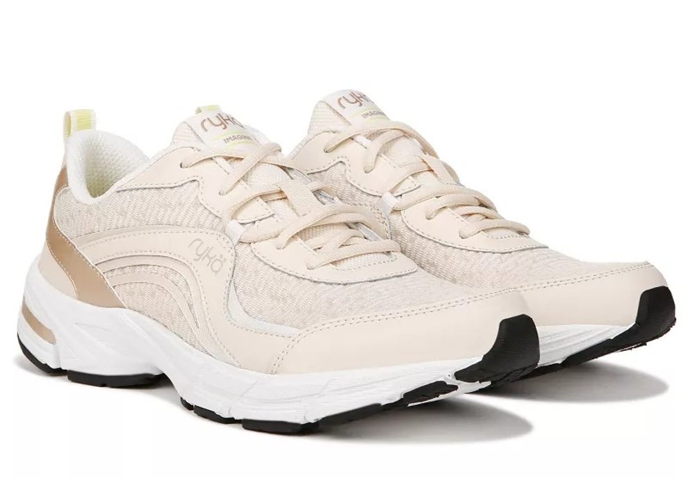 Women's athletic sneakers with lace-up design and light detailing