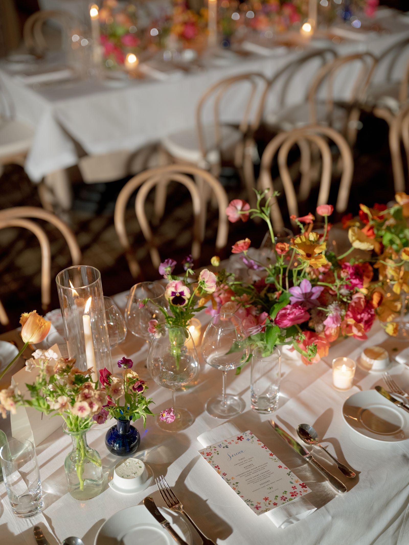 Image may contain Dining Table Furniture Table Flower Flower Arrangement Plant Architecture Building and Dining Room