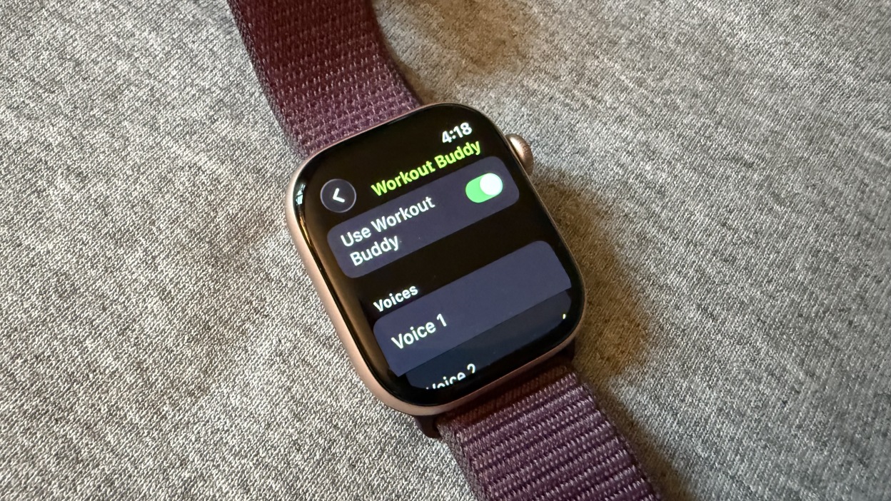 Workout Buddy on Apple Watch screen
