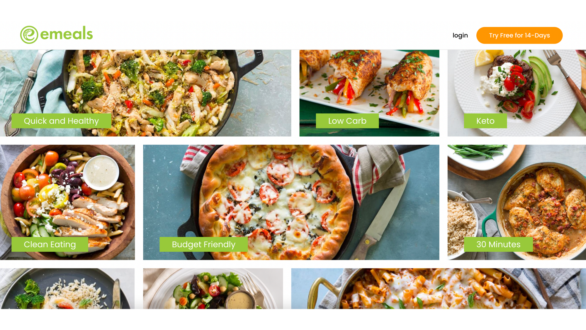 eMeals on browser
