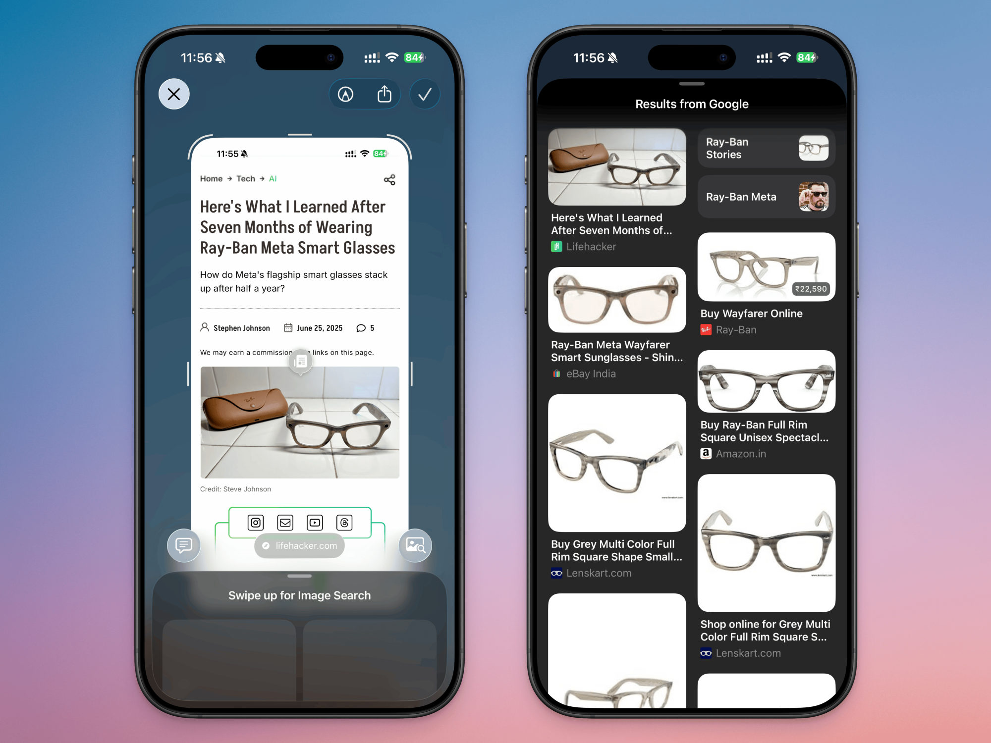 Visual Intelligence Image Lookup on iPhone.