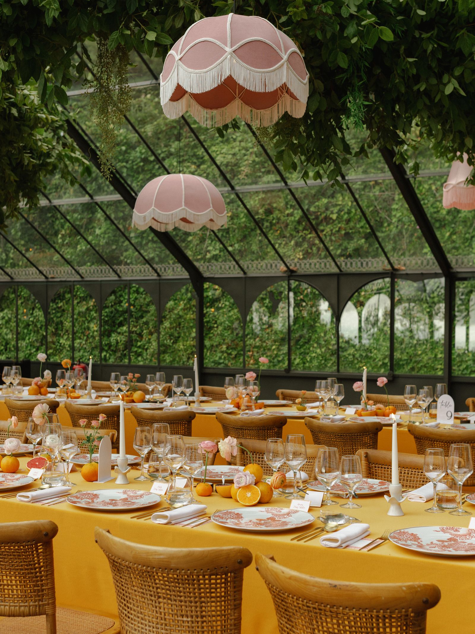 Image may contain Chair Furniture Indoors Plate Dining Table Table Cutlery Fork Hall Fun Citrus Fruit and Food